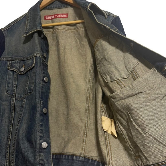 Vintage Guess Jean Denim Jacket Blue Knot Long Sleeve Women's Size X-Large - Picture 6 of 14